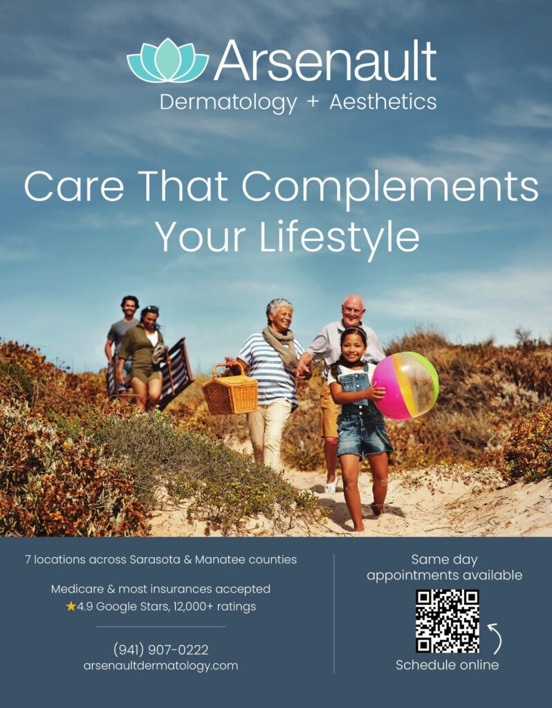 Magazine ad for Arsenault Dermatology: "Care That Complements Your Lifestyle," LWR Life, 2026. Designed by Josh Miller