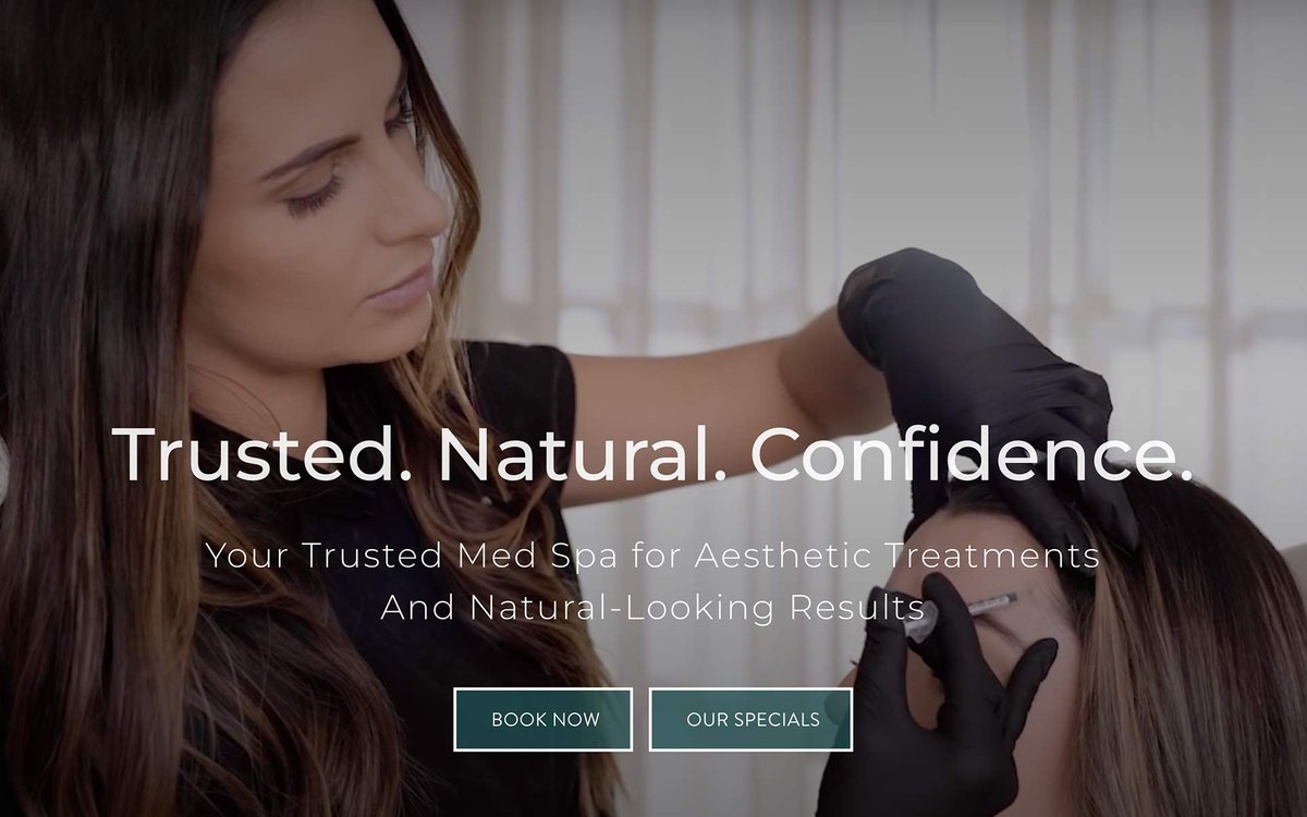 Arsenault Aesthetics homepage, Trusted. Natural. Confidence.: a med spa website and SEO case study, launched from zero