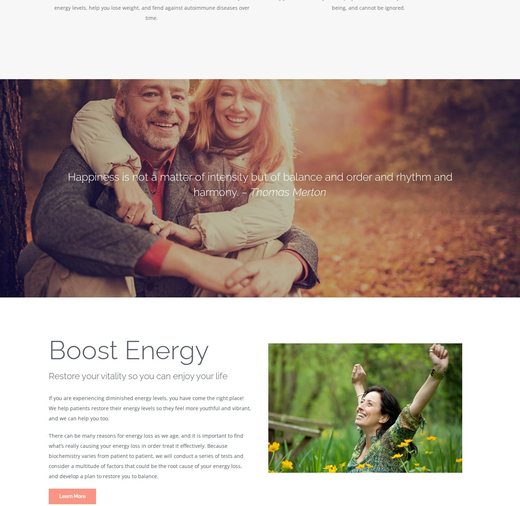 Boost Energy section of the Optimal Health Institute of Ohio homepage