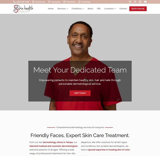 About page for Skin Health Forever: meet your dedicated team